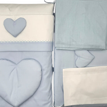 Couette pour lit bébé complète avec draps et tours de lit