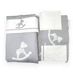 Couette pour lit bébé complète avec draps et tours de lit