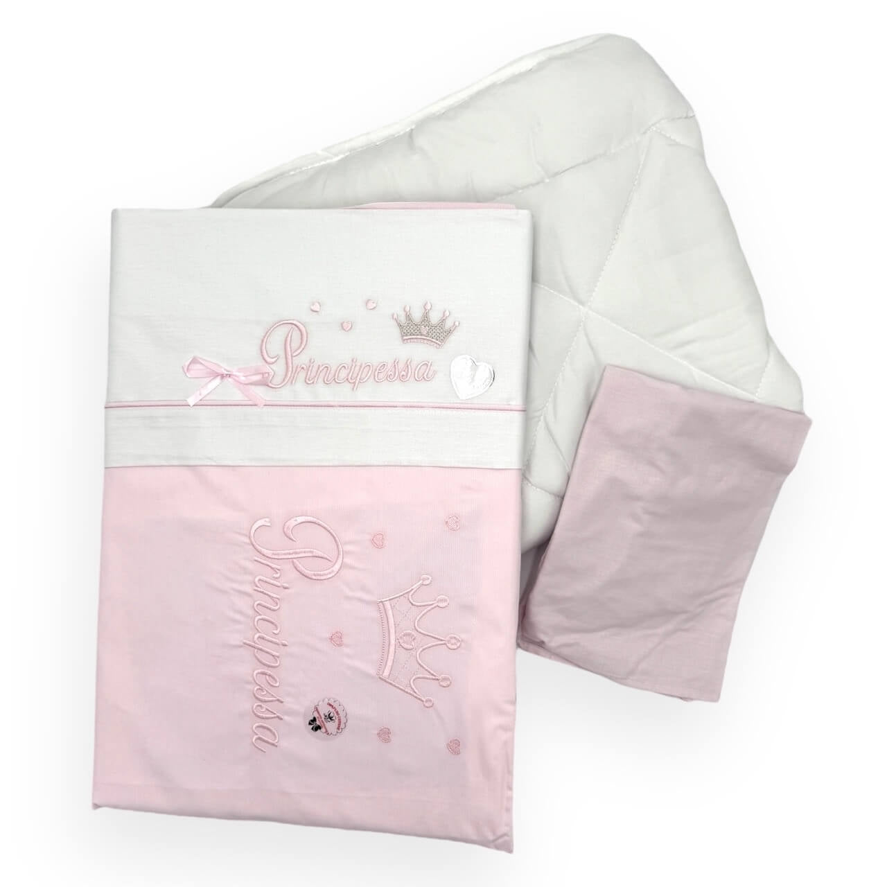 Draps Princesse Complets + Couverture Hiver Amovible Lit bébé/poussette