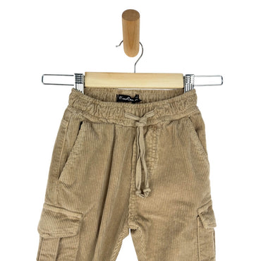 Pantalon cargo en velours avec poches - Pierre Cardin