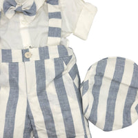 Robe salopette en lin pour nouveau-né