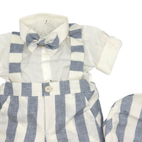 Robe salopette en lin pour nouveau-né