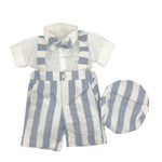 Robe salopette en lin pour nouveau-né