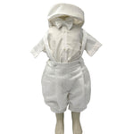 Robe salopette en satin brodé pour nouveau-nés