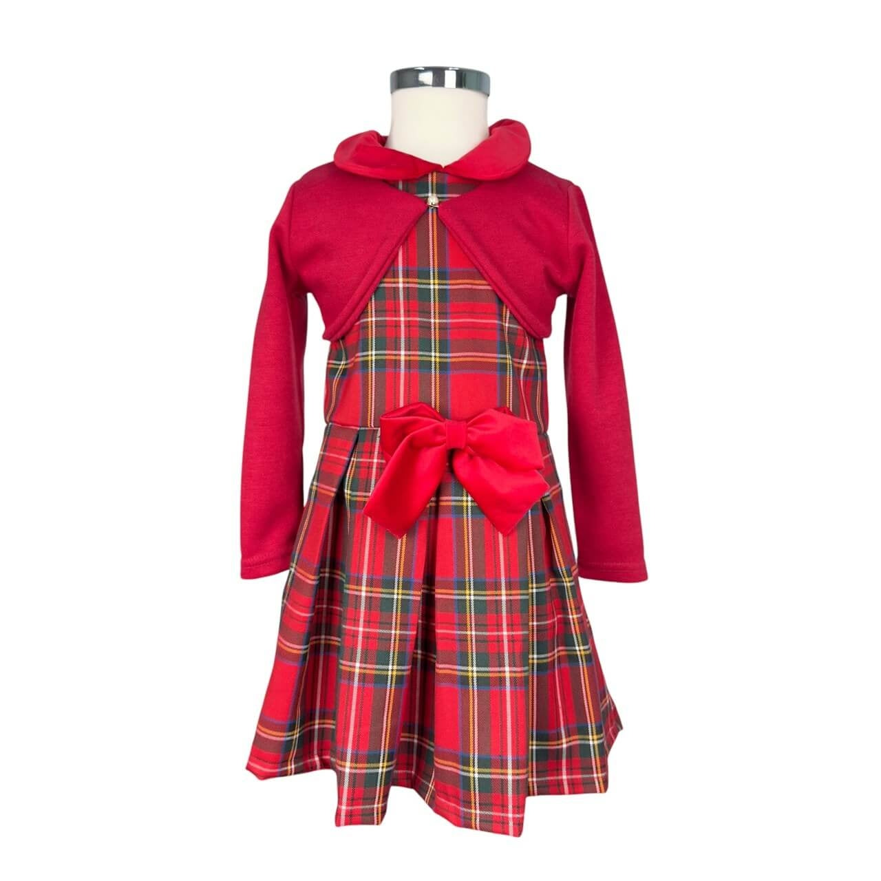 Robe écossaise avec haussement d'épaules