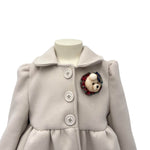 Manteau en tissu avec appliqué tartan - DFY