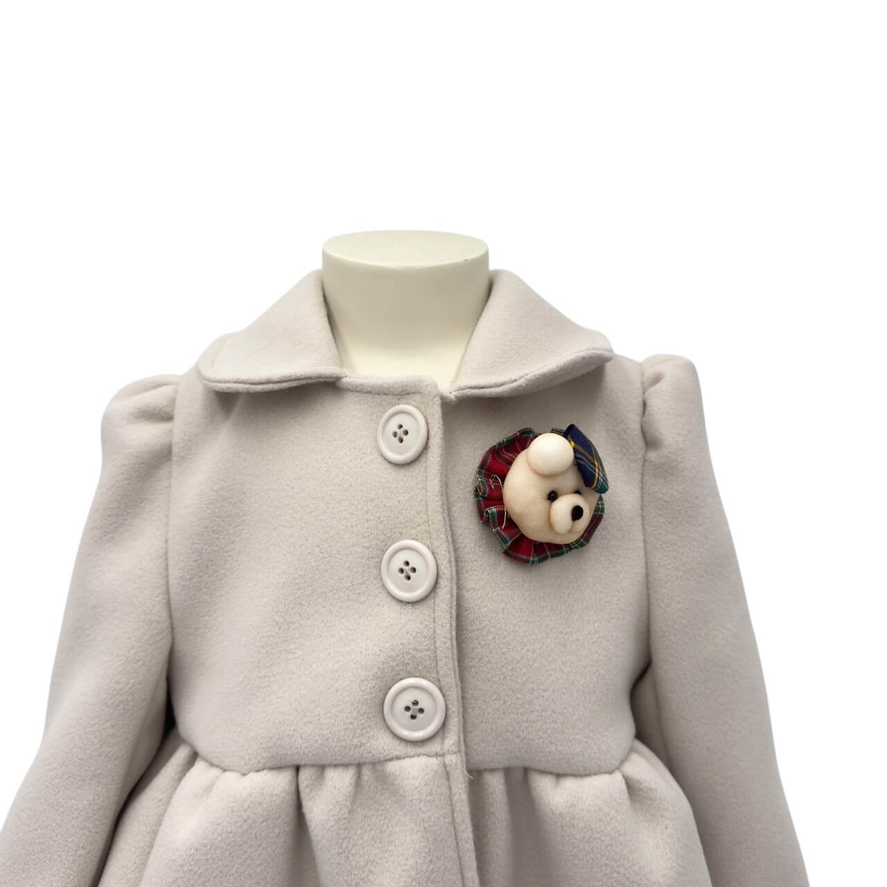 Manteau en tissu avec appliqué tartan - DFY