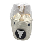 Coffret de naissance assorti + panier cadeau 6 pièces