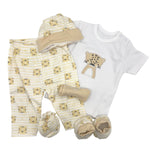 Coffret de naissance assorti + panier cadeau 6 pièces