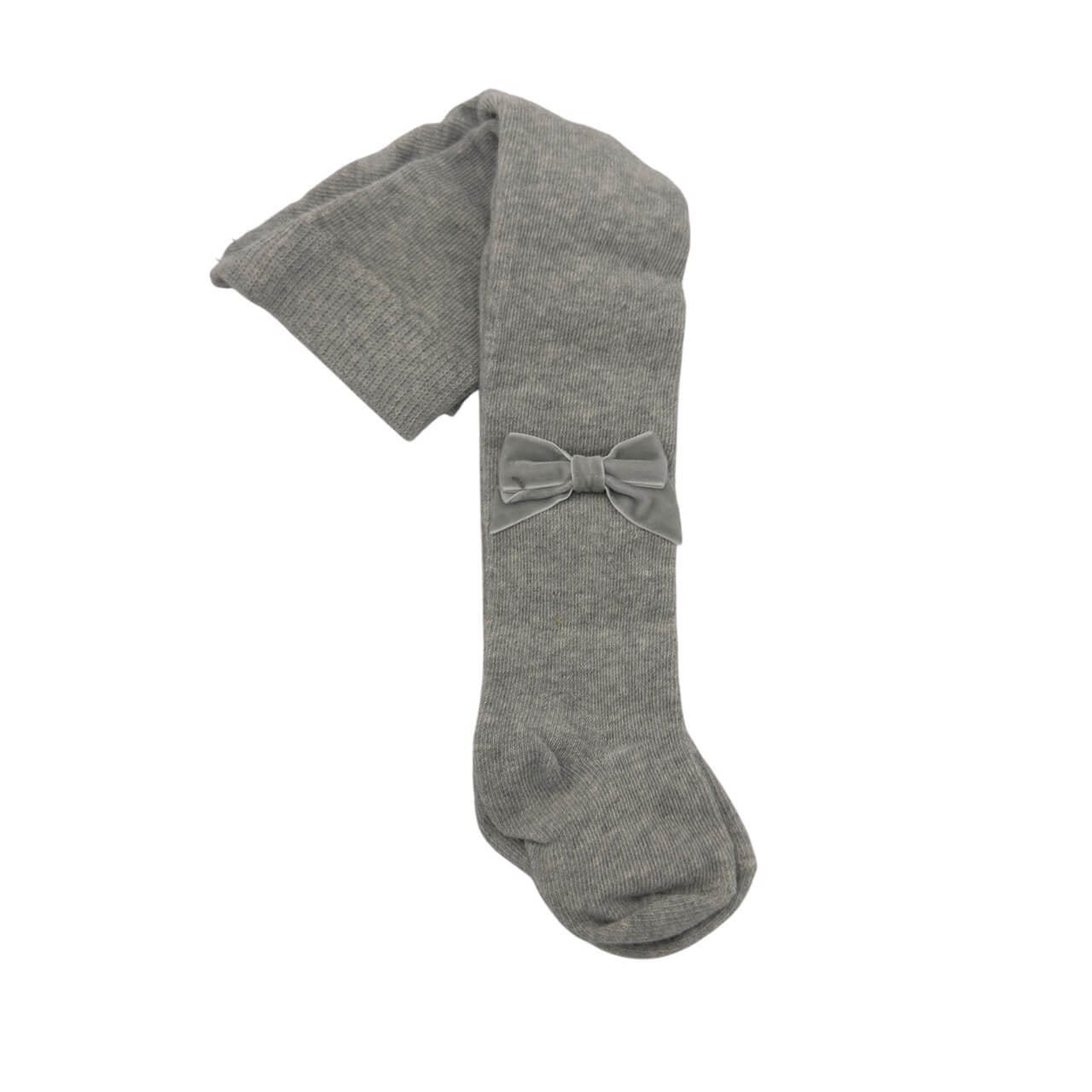 Collants bébé fille couleur unie avec nœud