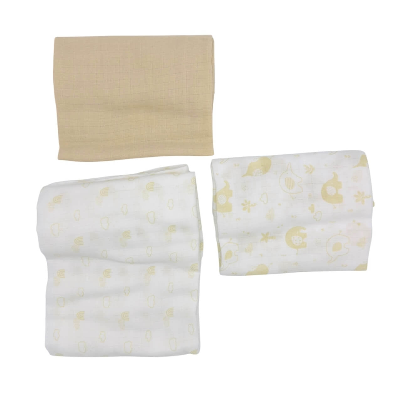 3 torchons en mousseline