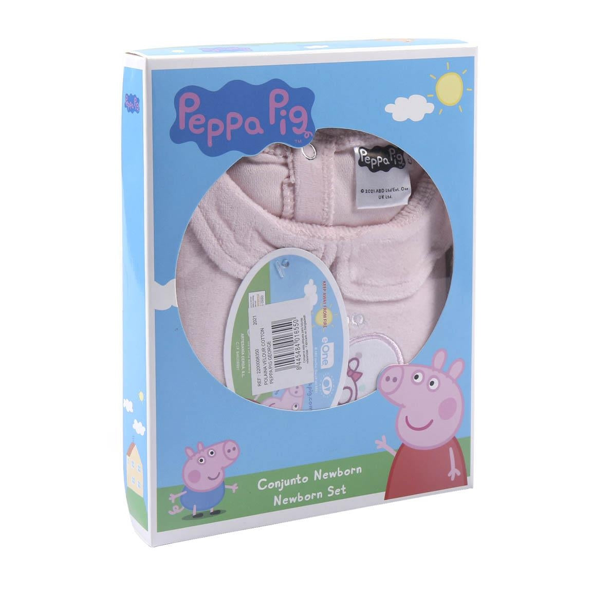 Grenouillère 2 pièces en chenille Peppa Pig