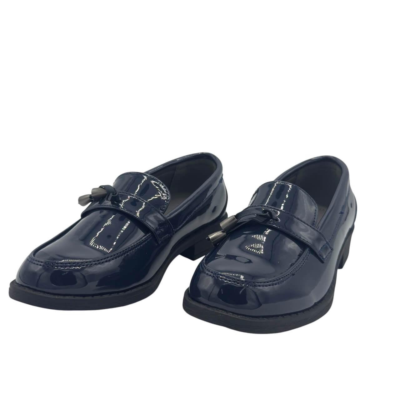 Mocassino Elegante Blu Lucida