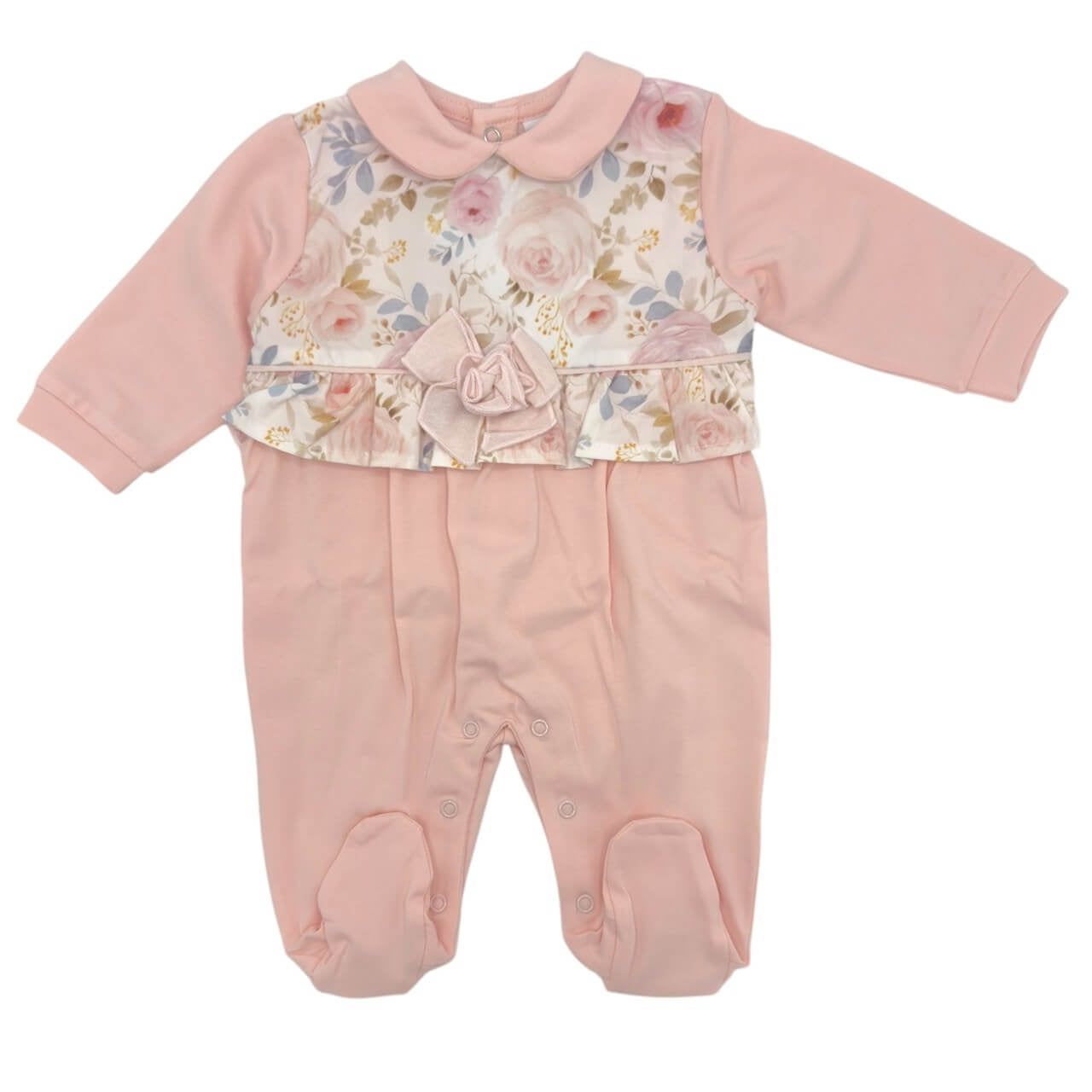 Barboteuse bébé en coton pastel