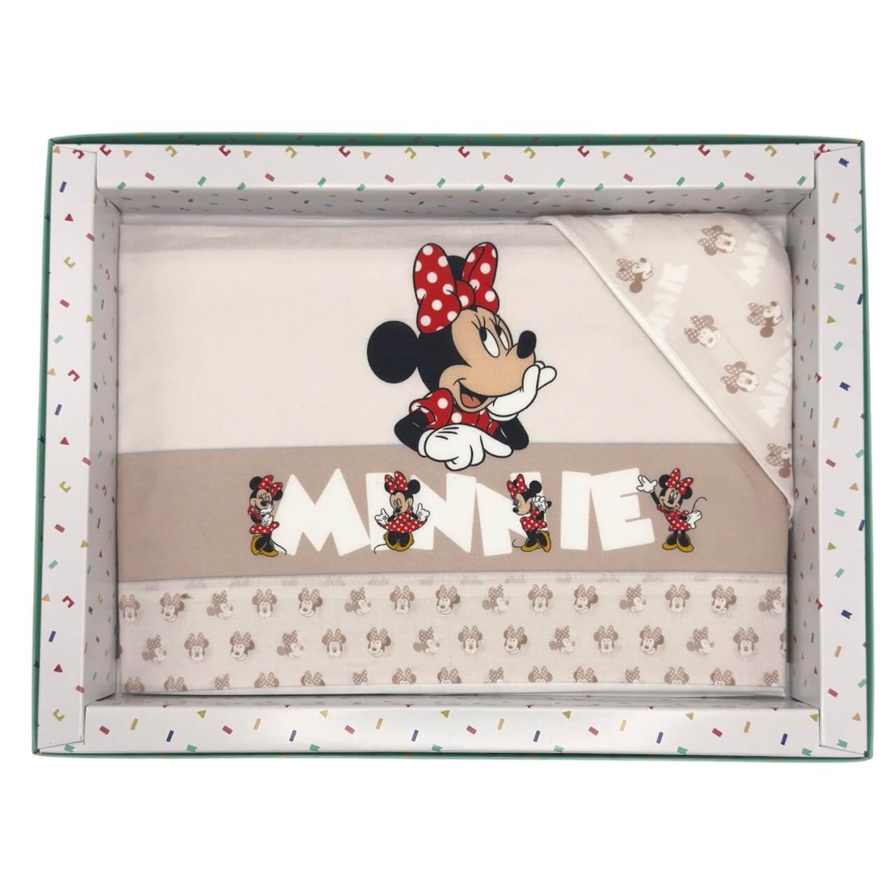 Completo Lettino Minnie Disney 100% Cotone