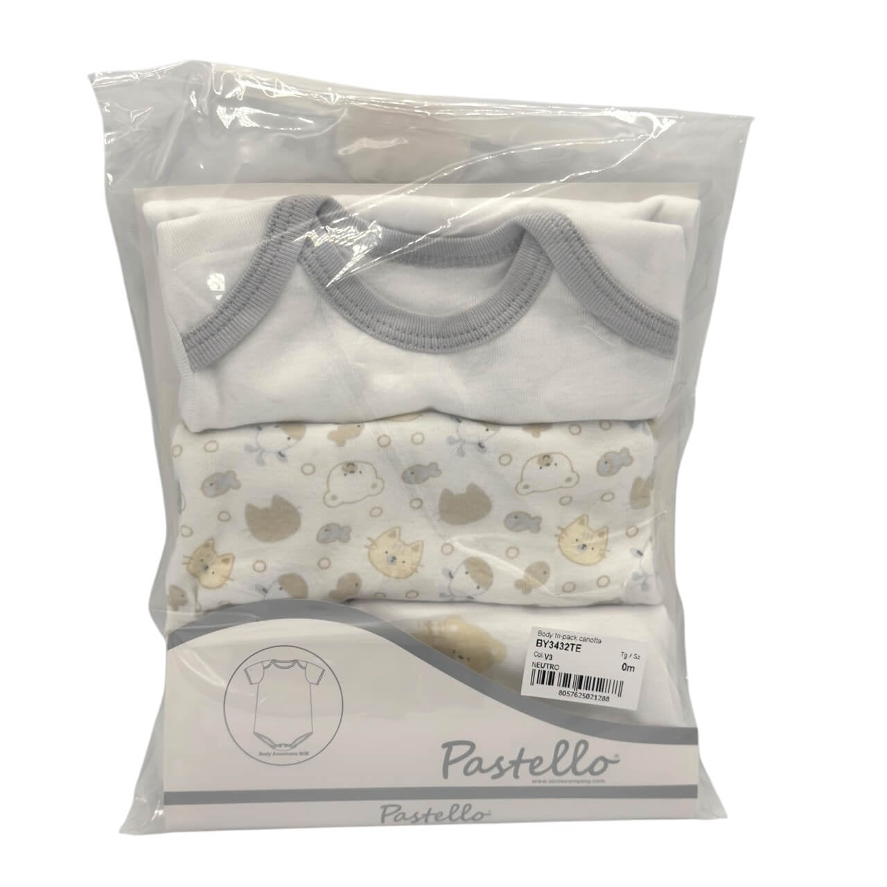 3 Body 100% Cotone Pastello