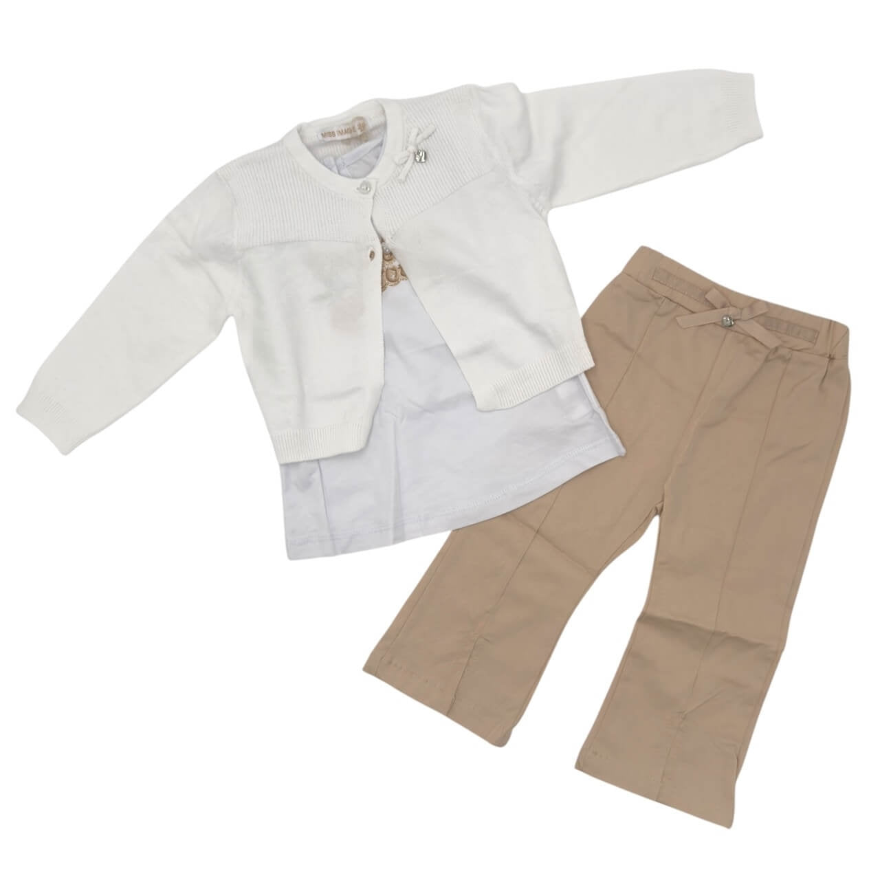 Ensemble 3 pièces en coton pour bébé fille