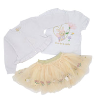 Ensemble 3 pièces en coton pour bébé fille