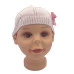 Bonnet en fil pour bébé fille