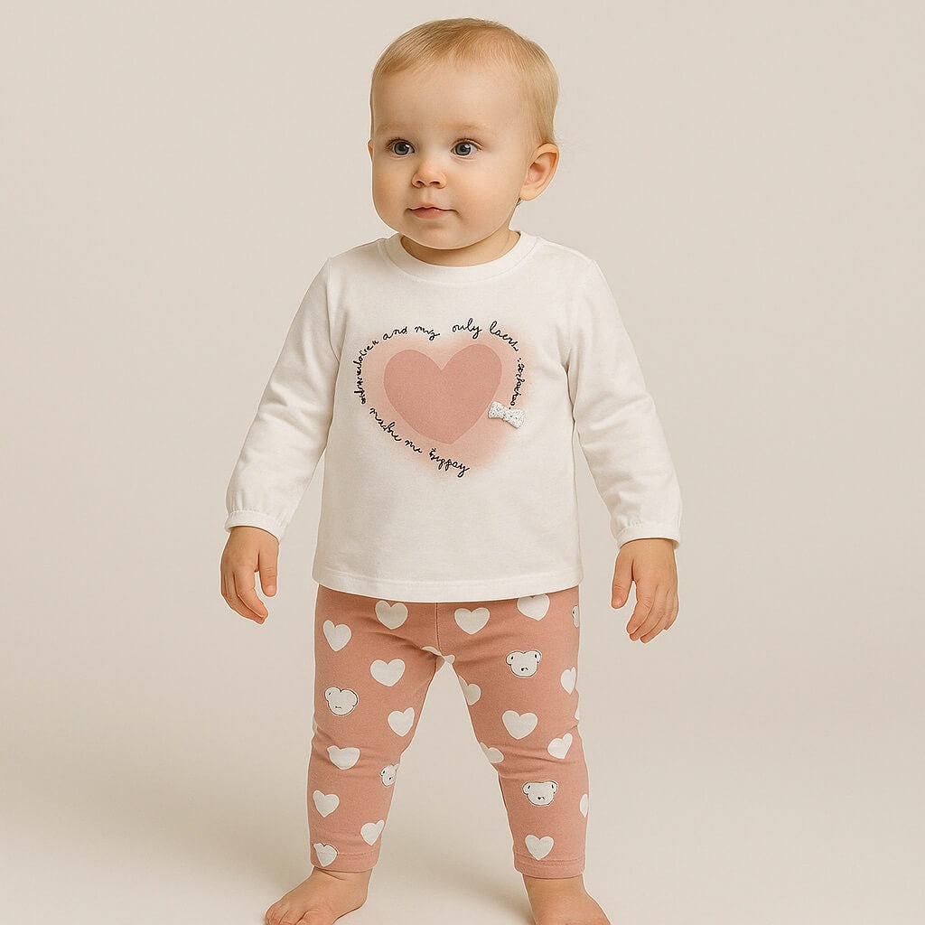 Tenue en coton pour bébé fille