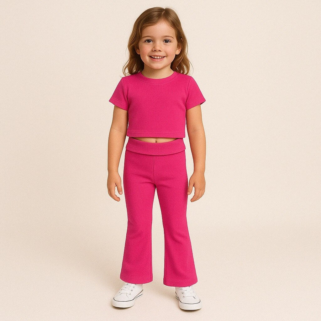 Ensemble bébé fille côtelé