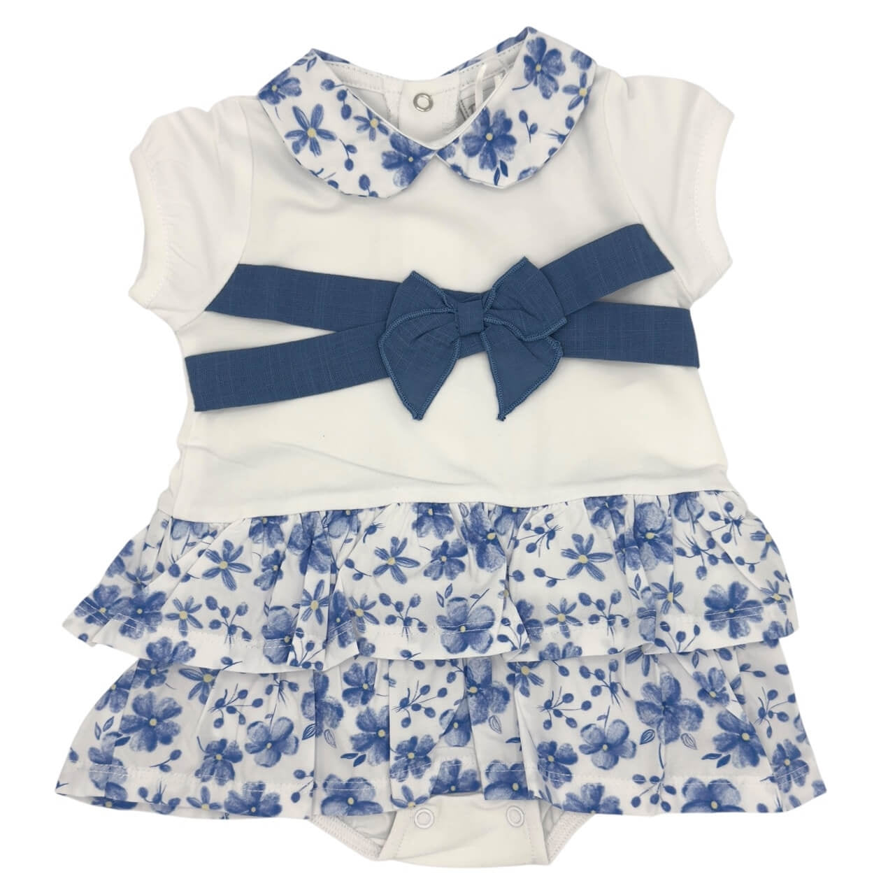 Robe barboteuse en coton pour bébé fille