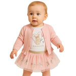 Ensemble 3 pièces en coton pour bébé fille
