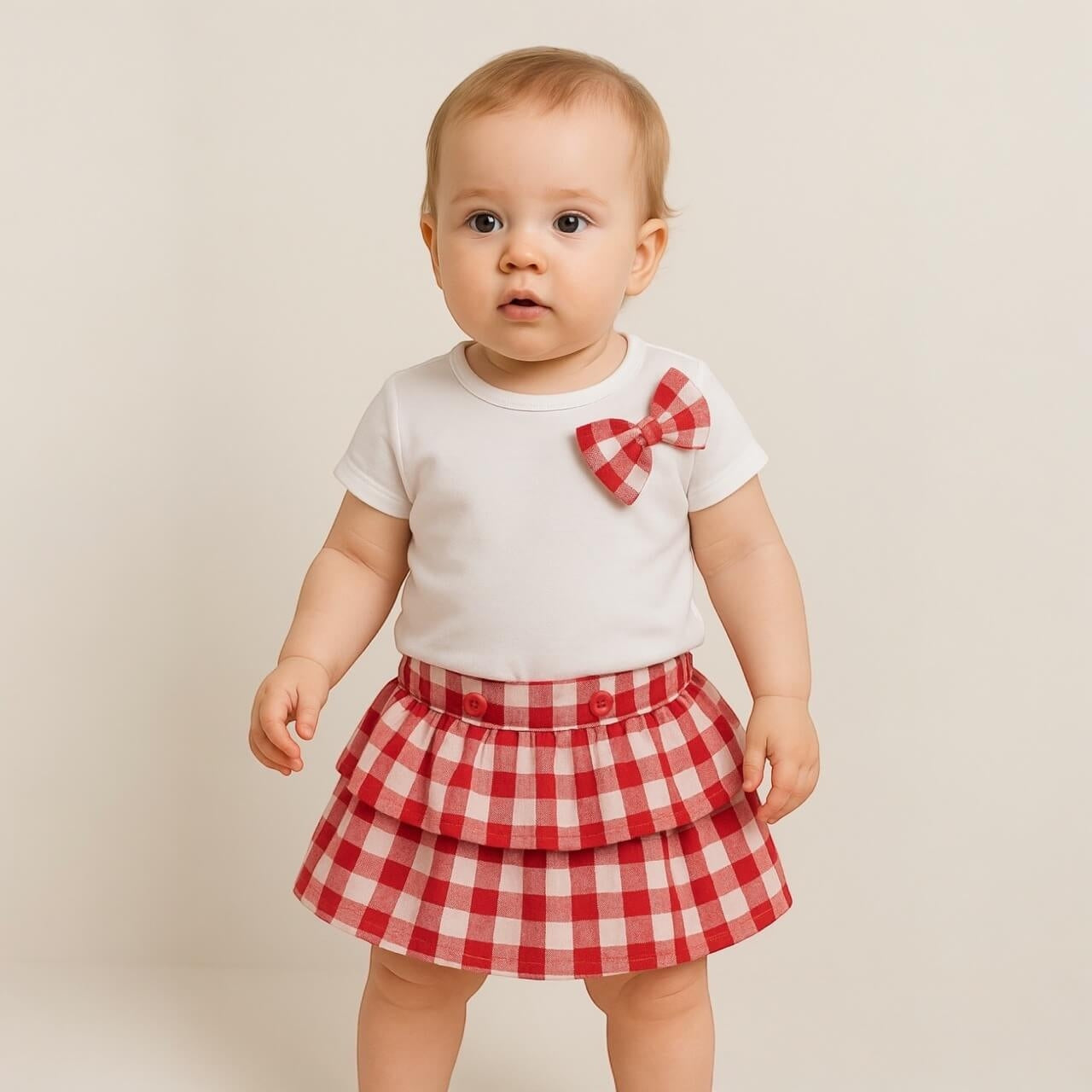 Tenue en coton pour bébé fille