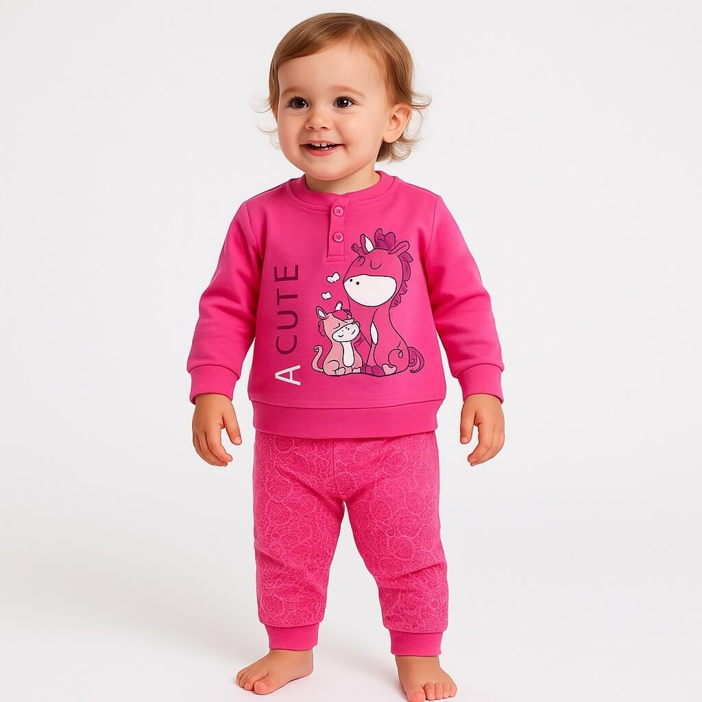 Pyjama chaud en coton pastel