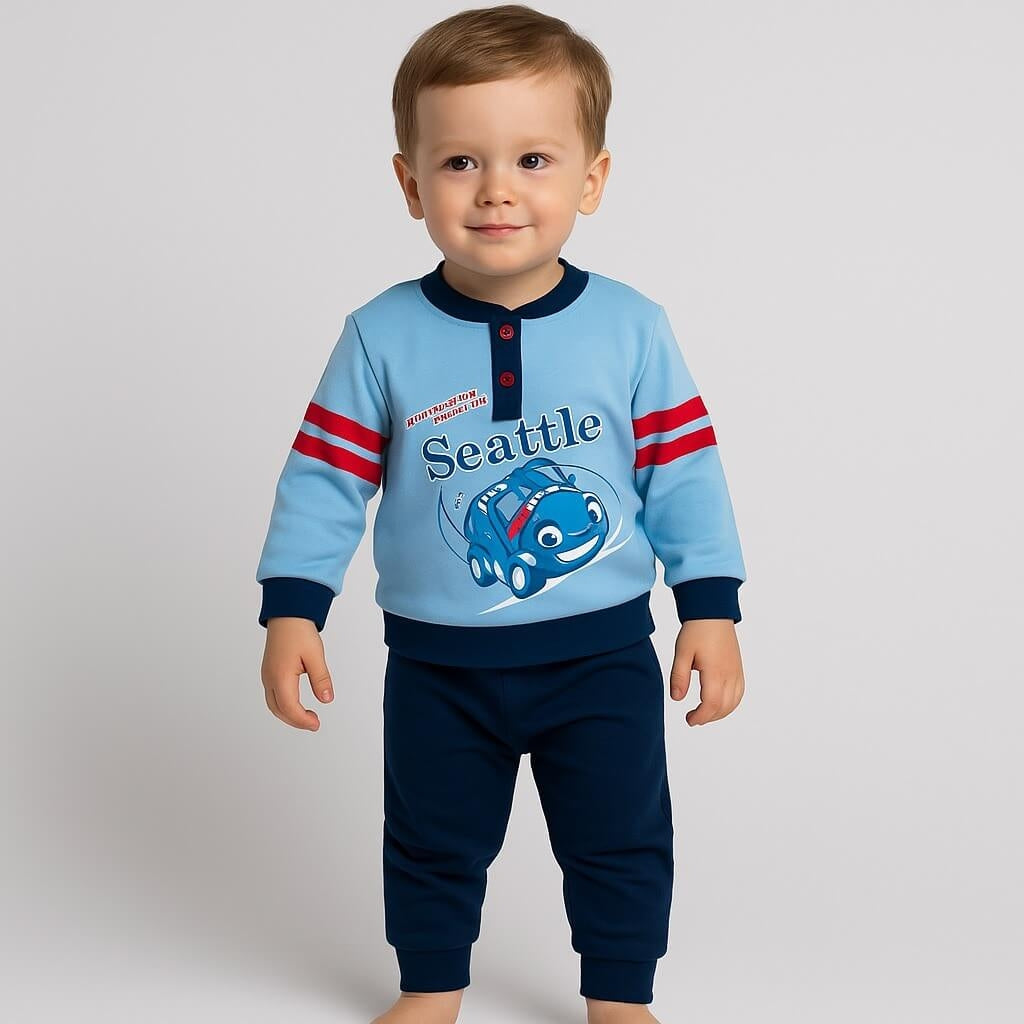 Pyjama chaud en coton pastel