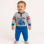 Pyjama chaud en coton pastel
