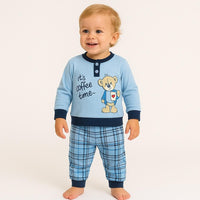 Pyjama chaud en coton pastel