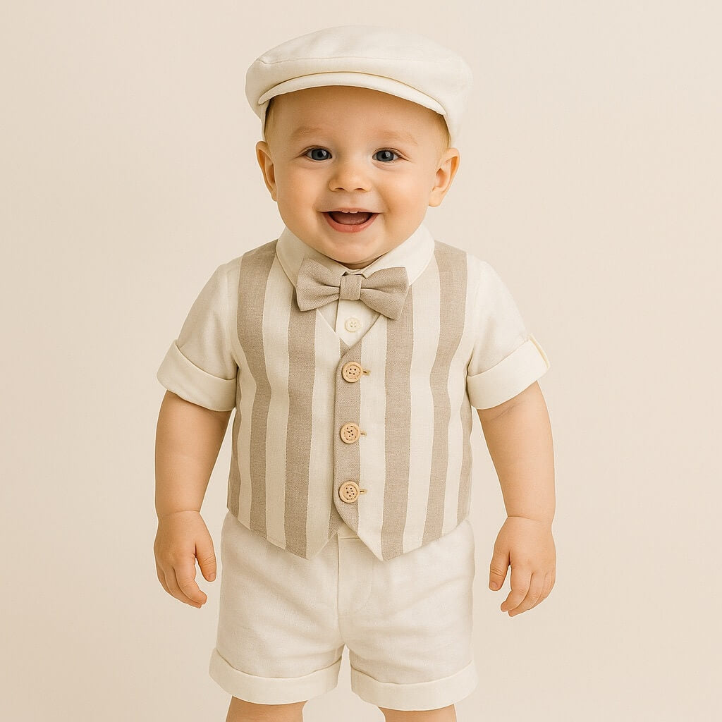 Robe en lin pour nouveau-né