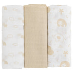 3 torchons en mousseline