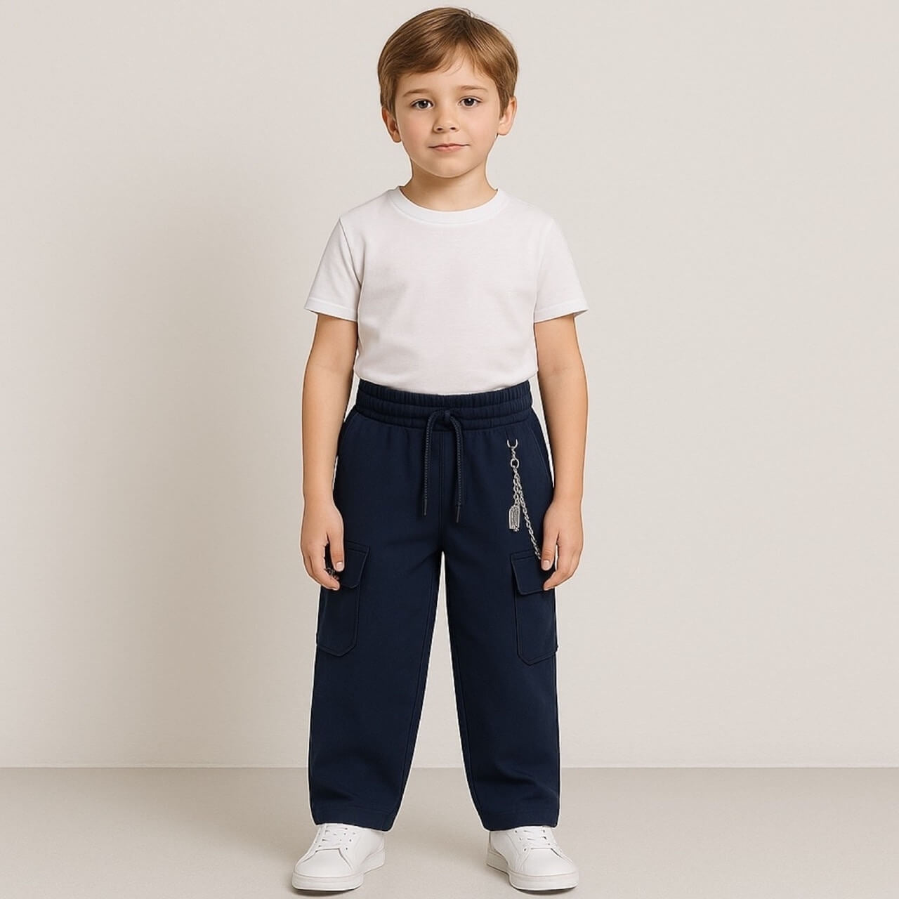 Pantalon cargo Pierre Cardin à poches pour enfants