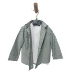 Complet – Chemise rayée + T-shirt blanc