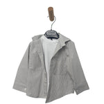 Complet – Chemise rayée + T-shirt blanc