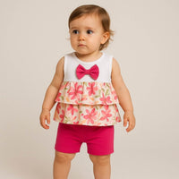 Tenue en coton pour bébé fille