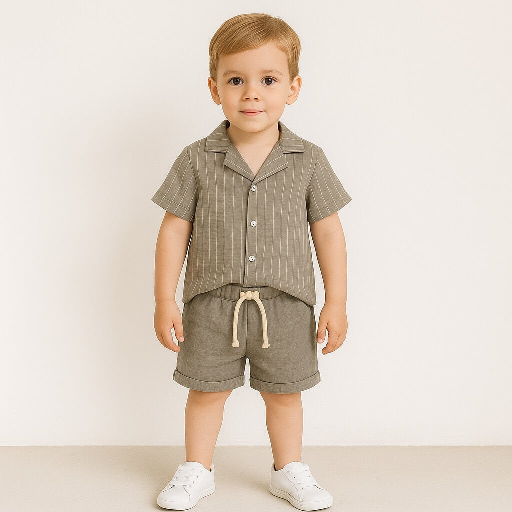 Combinaison bébé rayée