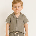 Combinaison bébé rayée