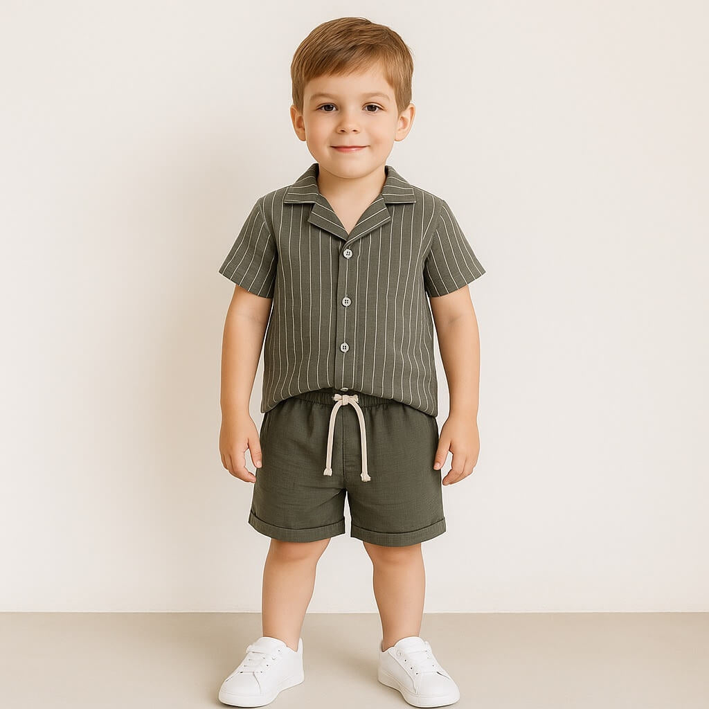 Combinaison bébé rayée