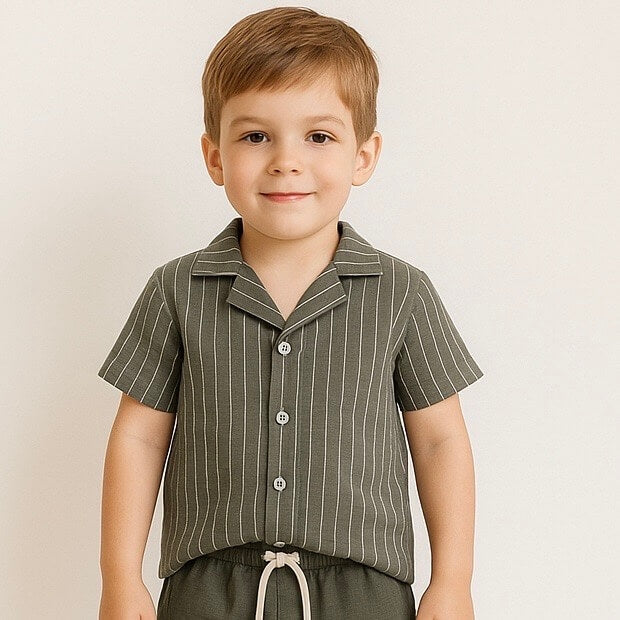 Combinaison bébé rayée