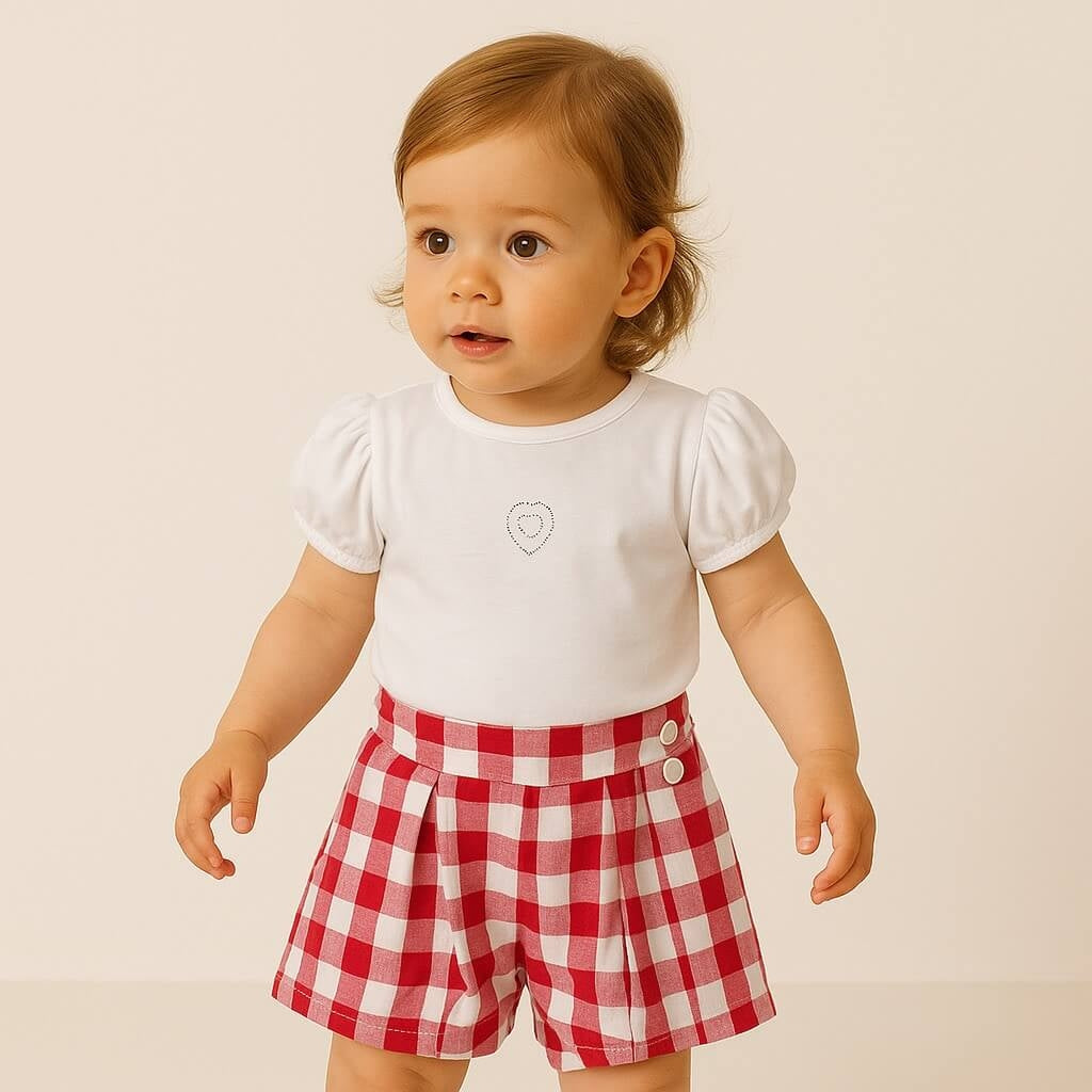 Tenue en coton pour bébé fille