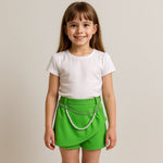 Short effet jupe avec perles