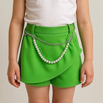Short effet jupe avec perles