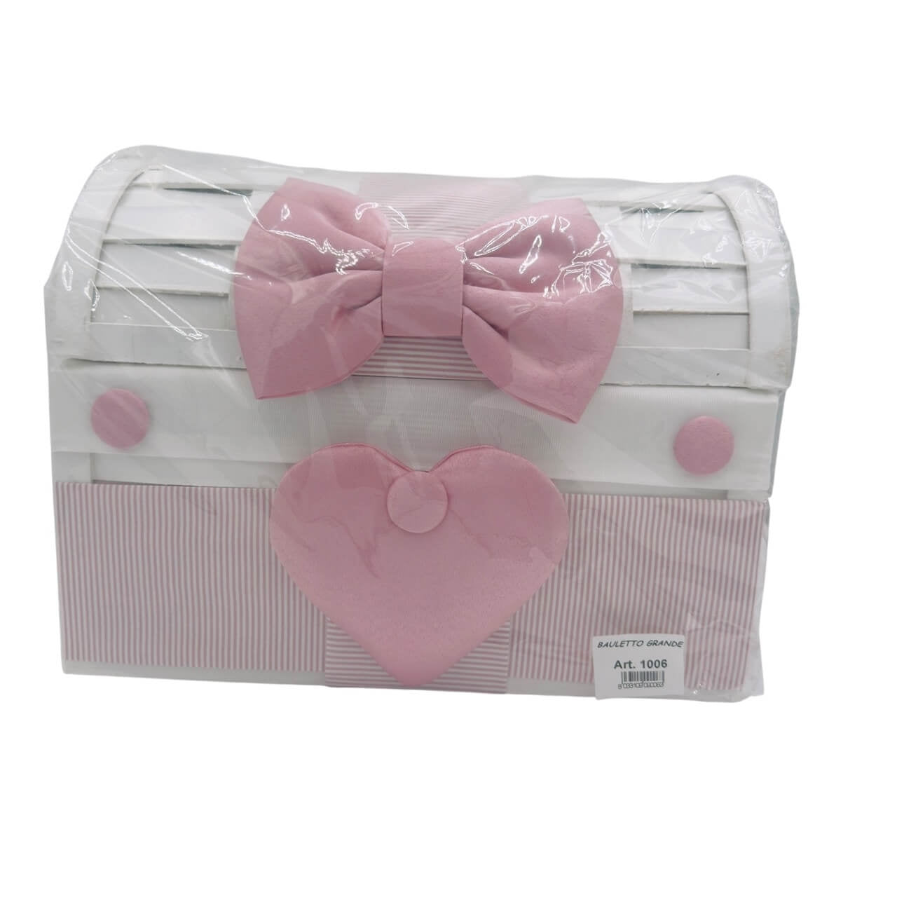 Bauletto Nascita con Fiocco e Cuore Decorativo