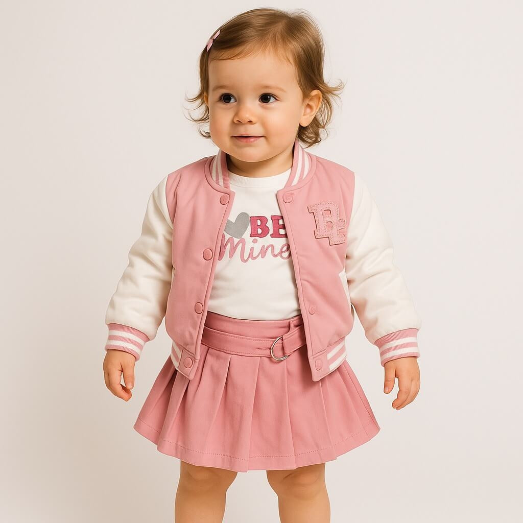 Tenue bébé fille 3 pièces avec veste