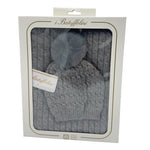 Completo Cappello con Pon Pon + Scialle in Misto Lana