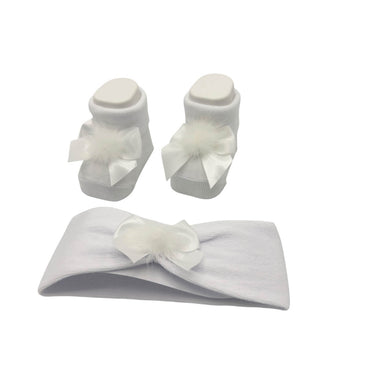 Set fascetta+scarpe in Caldo Cotone