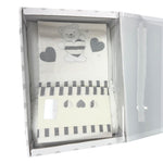 Completo trapunta lettino con lenzuola Pastello